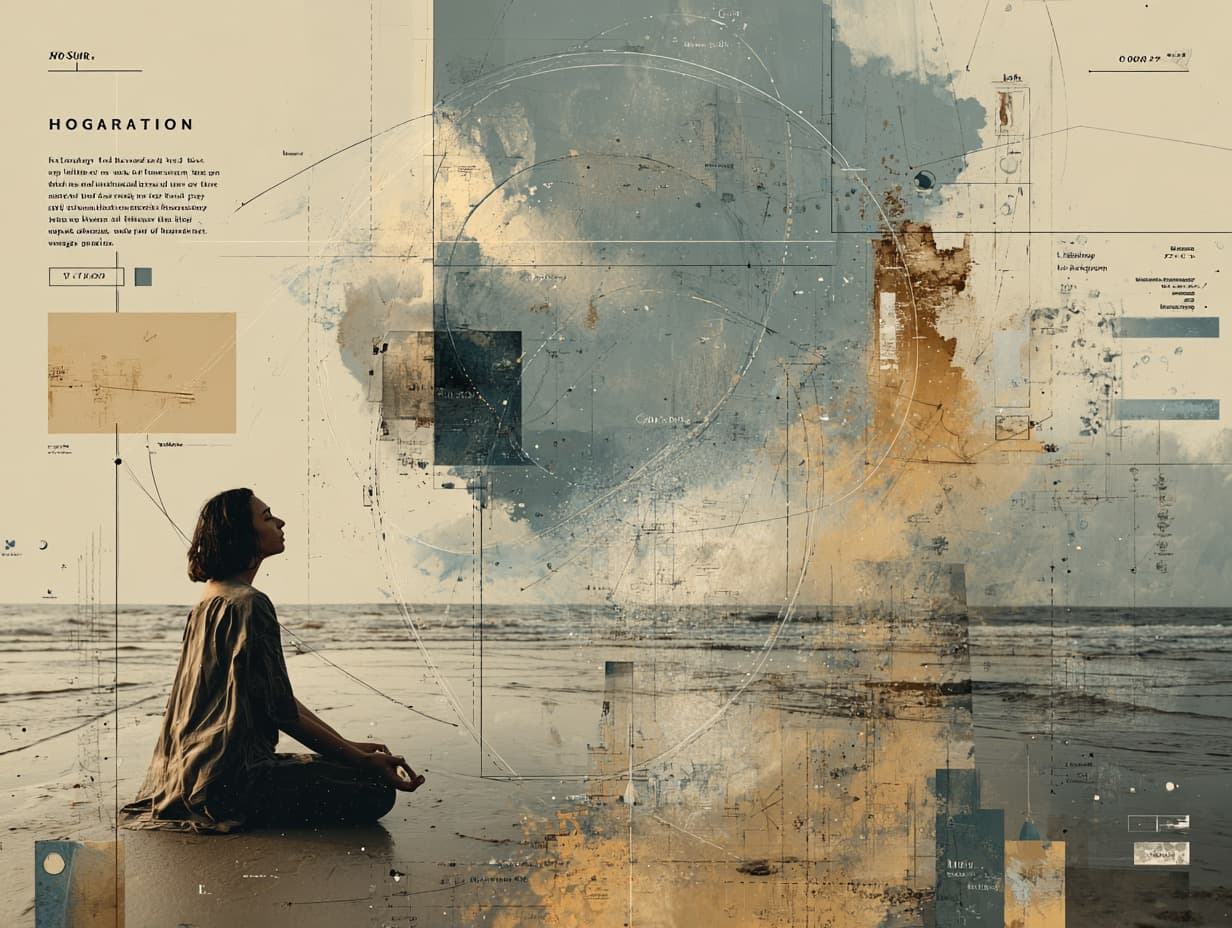 Symbolic representation of AI technology and human wisdom combining to create personalized horoscopes